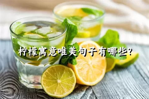 柠檬寓意唯美句子有哪些？