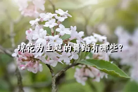 琼花为主题的舞蹈有哪些？