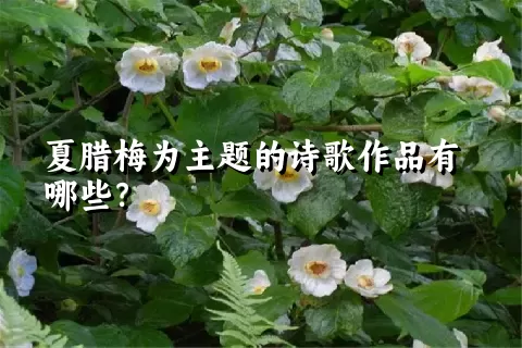 夏腊梅为主题的诗歌作品有哪些？