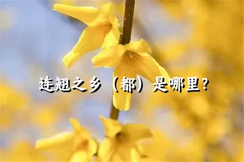 连翘之乡（都）是哪里？