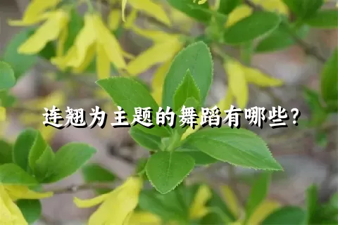 连翘为主题的舞蹈有哪些？