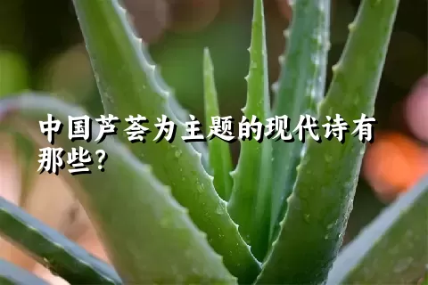 中国芦荟为主题的现代诗有那些？