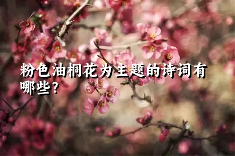 粉色油桐花为主题的诗词有哪些？