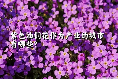 紫色油桐花作为产业的城市有哪些？