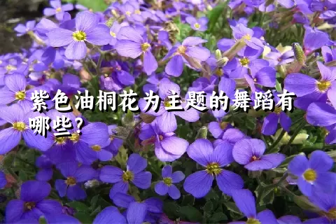 紫色油桐花为主题的舞蹈有哪些？