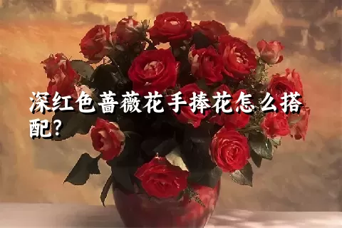 深红色蔷薇花手捧花怎么搭配？