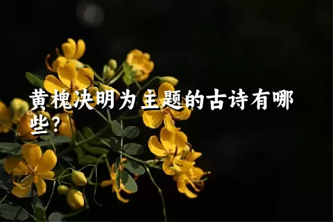 黄槐决明为主题的古诗有哪些？