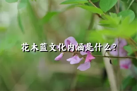 花木蓝文化内涵是什么？