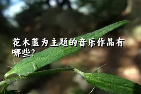 花木蓝为主题的音乐作品有哪些？