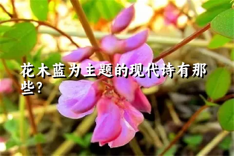 花木蓝为主题的现代诗有那些？