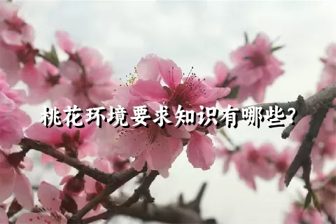 桃花环境要求知识有哪些？