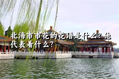 北海市市花的花语是什么？他代表着什么？