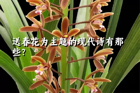 送春花为主题的现代诗有那些？