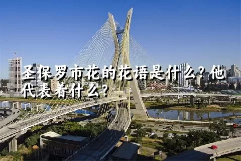 圣保罗市花的花语是什么？他代表着什么？