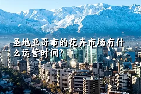 圣地亚哥市的花卉市场有什么运营时间?