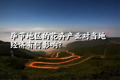 毕节地区的花卉产业对当地经济有何影响？