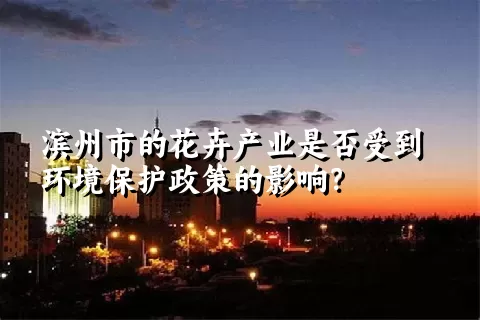 滨州市的花卉产业是否受到环境保护政策的影响？