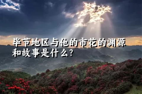 毕节地区与他的市花的渊源和故事是什么？