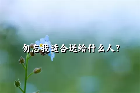 勿忘我适合送给什么人？