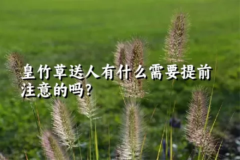 皇竹草送人有什么需要提前注意的吗？