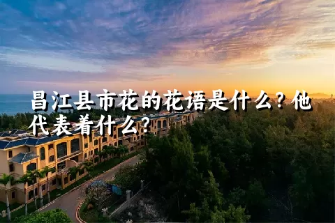 昌江县市花的花语是什么？他代表着什么？