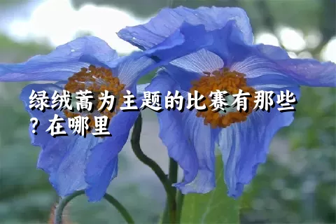 绿绒蒿为主题的比赛有那些？在哪里