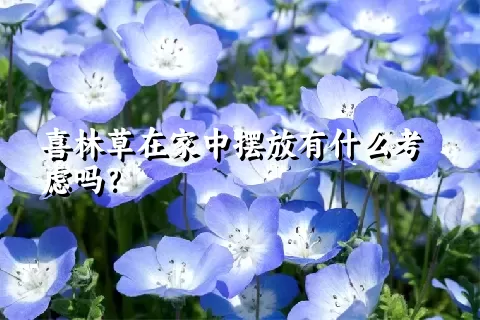 喜林草在家中摆放有什么考虑吗？