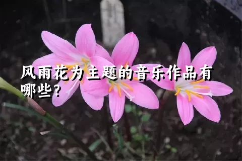 风雨花为主题的音乐作品有哪些？