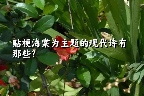 贴梗海棠为主题的现代诗有那些？