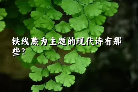 铁线蕨为主题的现代诗有那些？