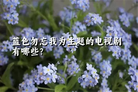 蓝色勿忘我为主题的电视剧有哪些？