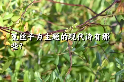 菟丝子为主题的现代诗有那些？