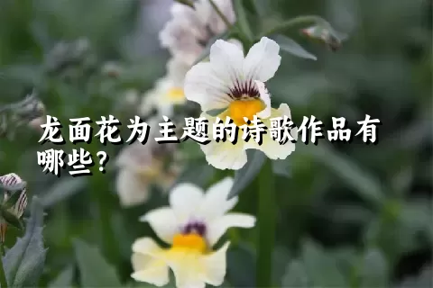 龙面花为主题的诗歌作品有哪些？