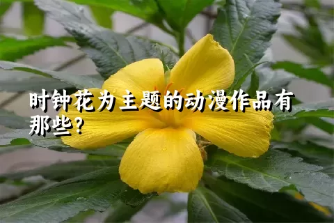 时钟花为主题的动漫作品有那些？