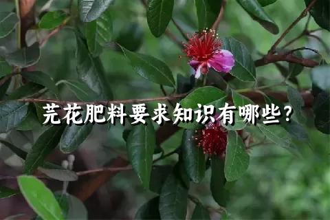 芫花肥料要求知识有哪些？