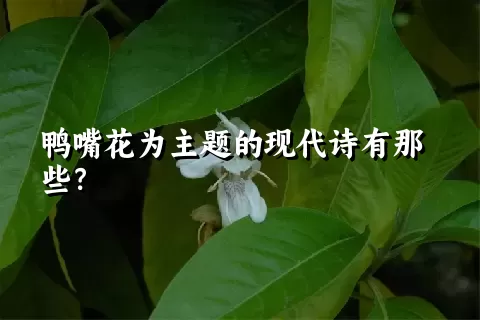 鸭嘴花为主题的现代诗有那些？