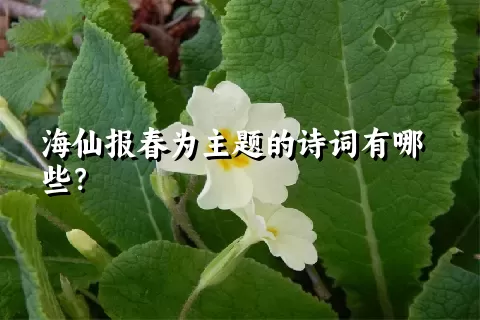 海仙报春为主题的诗词有哪些？