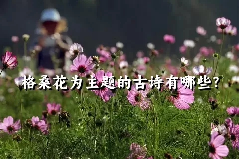 格桑花为主题的古诗有哪些？