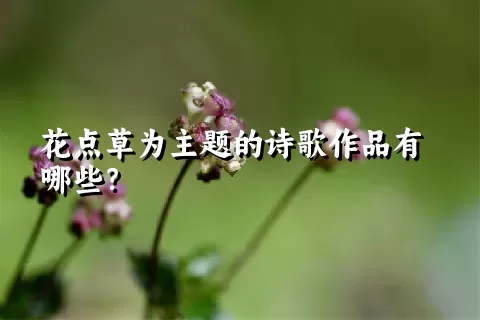 花点草为主题的诗歌作品有哪些？