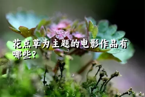 花点草为主题的电影作品有哪些？