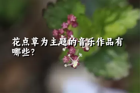 花点草为主题的音乐作品有哪些？