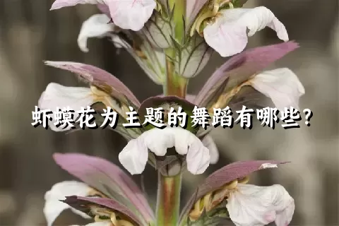 虾蟆花为主题的舞蹈有哪些？