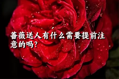 蔷薇送人有什么需要提前注意的吗？