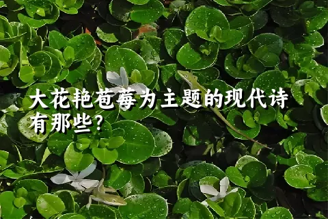 大花艳苞莓为主题的现代诗有那些？