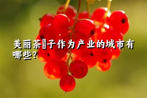 美丽茶藨子作为产业的城市有哪些？