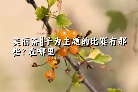 美丽茶藨子为主题的比赛有那些？在哪里