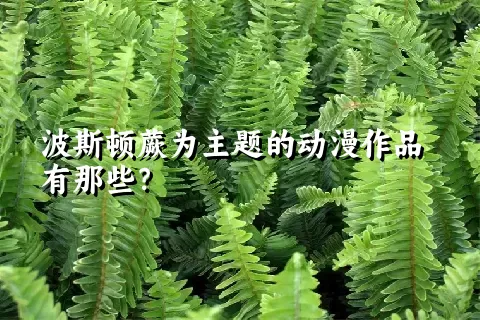 波斯顿蕨为主题的动漫作品有那些？