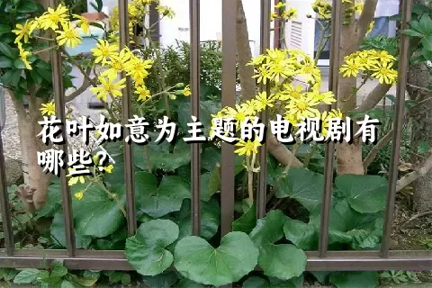 花叶如意为主题的电视剧有哪些？