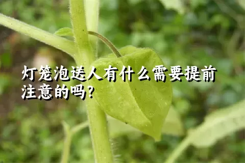 灯笼泡送人有什么需要提前注意的吗？