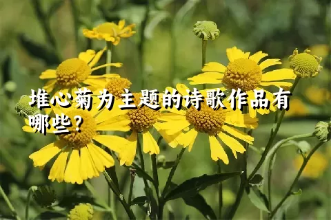 堆心菊为主题的诗歌作品有哪些？